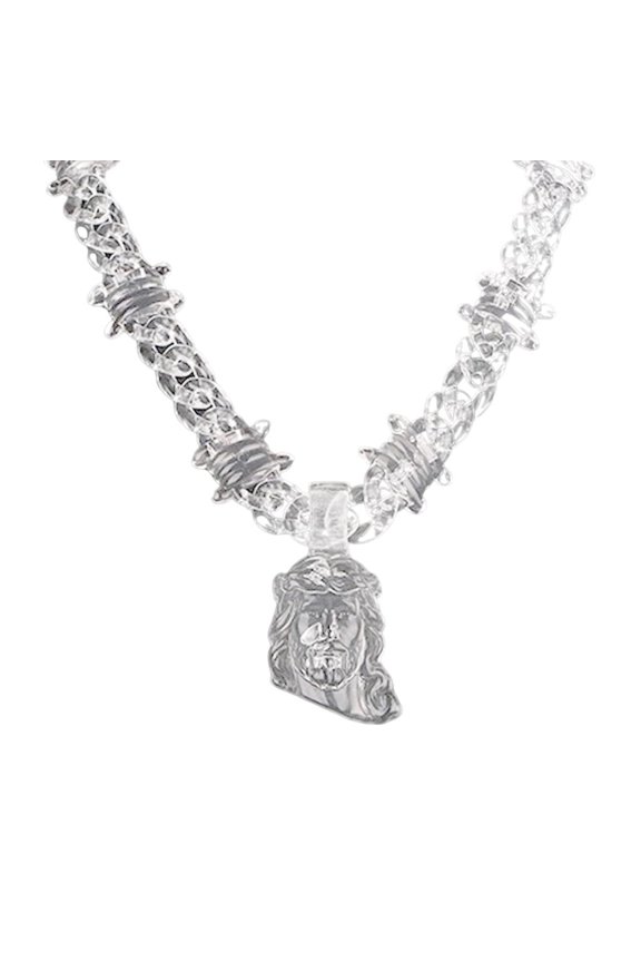 Stylish Acrylic Pendant Necklace Women Trendy Necklace Waterproof Necklace