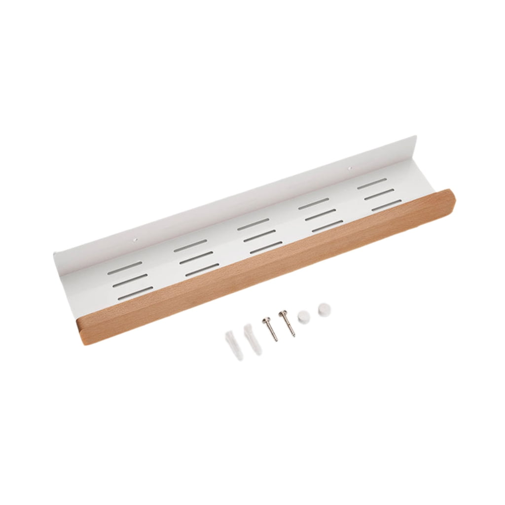 Giaone Upgrades Wood Shelf Floating Wall Shelf Bathroom Storage Shampoo ...