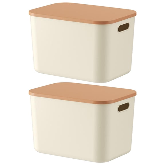 Giaone User friendly Cream Colored Storage Box Lid Design Multipurpose Home Organizers