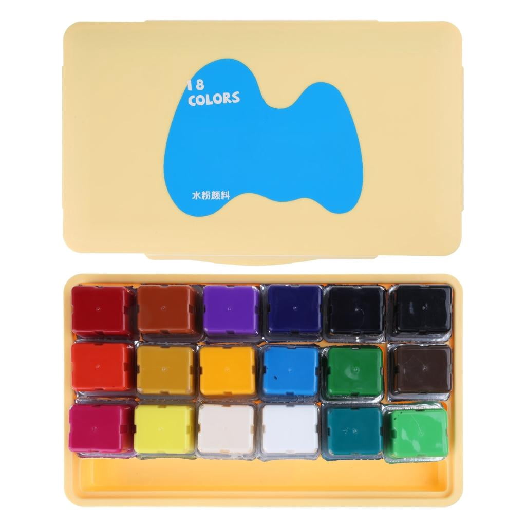 Giaone Vibrant Gouache Watercolor Paint for Case with Palette 30 ml for Child 18C