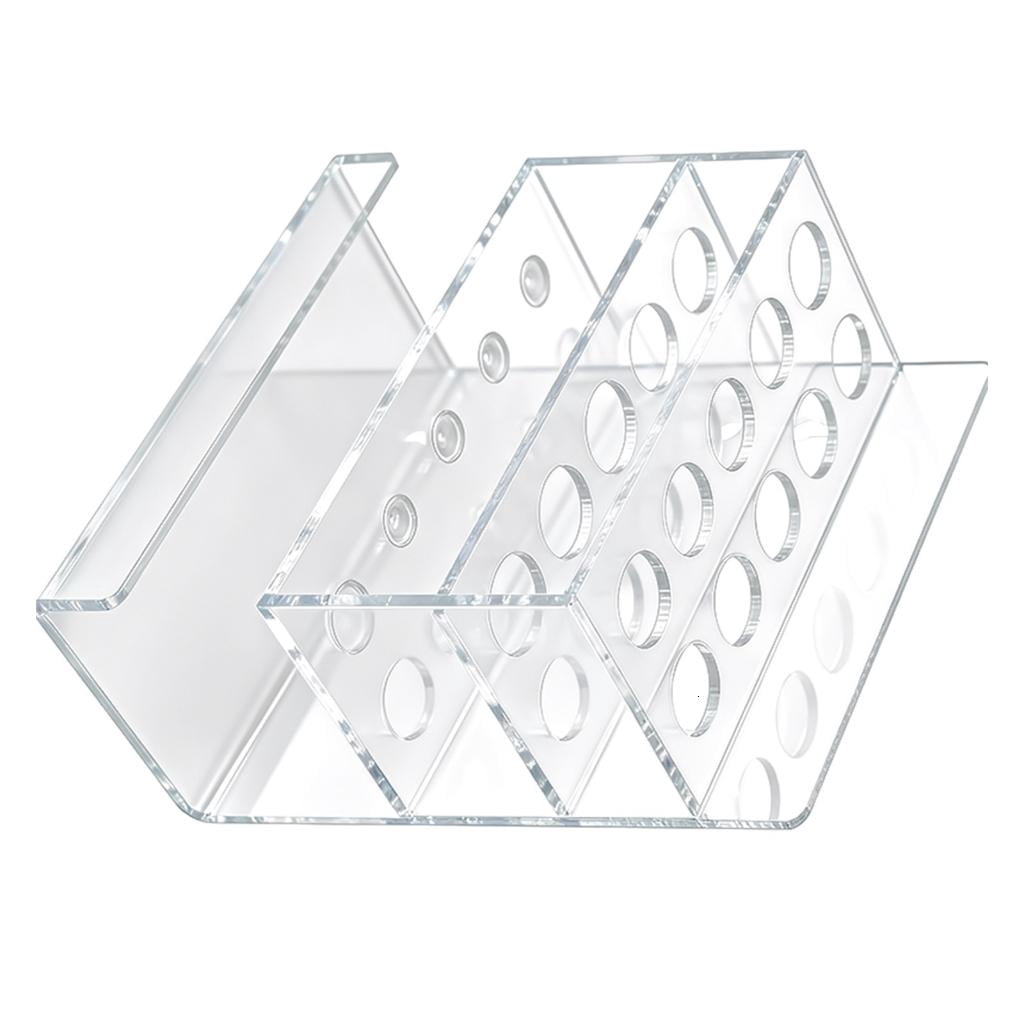 Giaone Wall Mounted Acrylic Marker Holder with 10 Slots Sticky Pen Storage Stand Whiteboard Supply Organizers