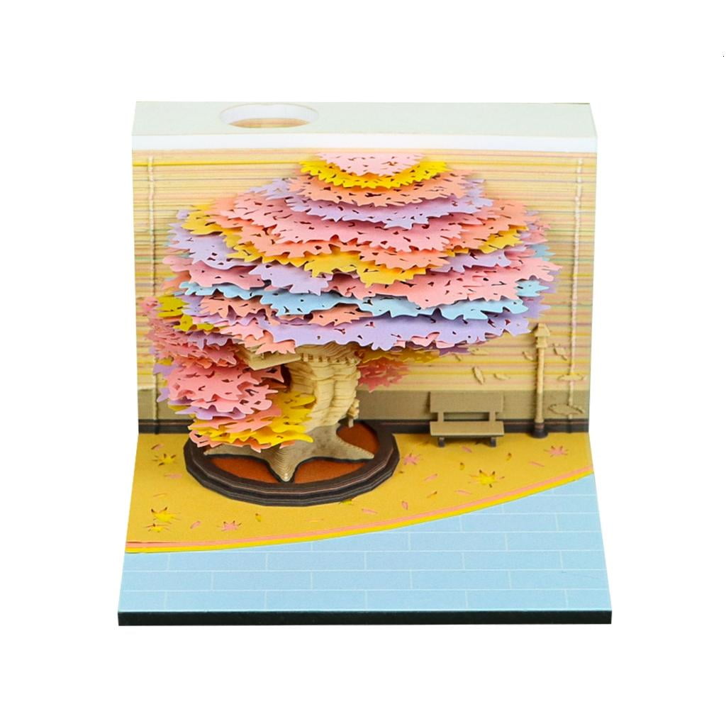 Giaone Weekly Planner With 3D Paper Craft Spring Landscape For Office Organization