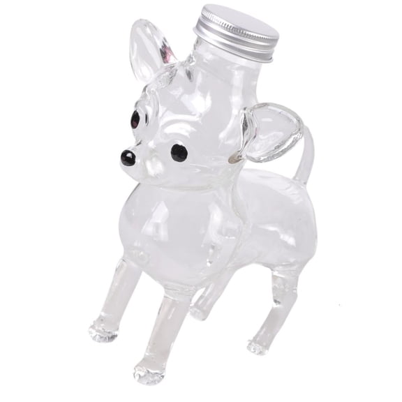 Giaone Whimsical Dog Cookie Jar Glass Storage Container For Treats Kitchen Gift