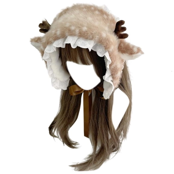 Giaone Winter Elk Patterned Warm Neck Wrap Scarf Headscarf Costume Props