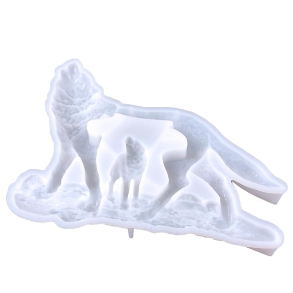 Giaone Wolf Resin Mold for Epoxy Casting Making Backpack Decor Mold DIY Indoor