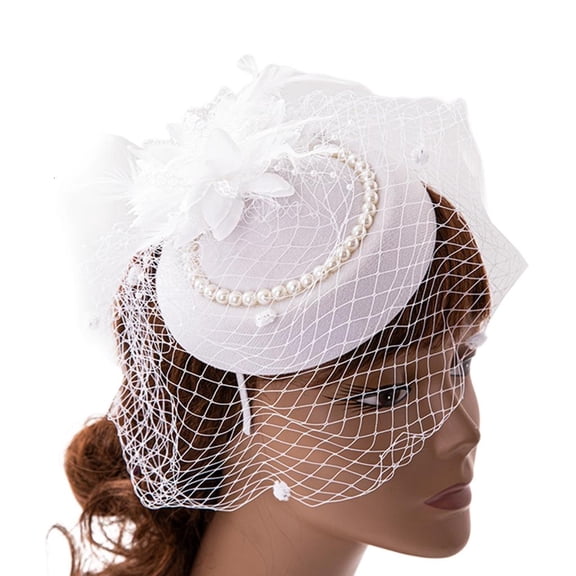 Giaone Women Fascinator Headband Tea Party Fascinator Derby Hat Fascinator Veil
