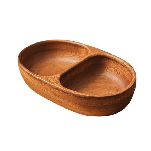 Giaone Wood Divided Servings Tray Dinner Platters Candy Bowl Nut Holder Platters