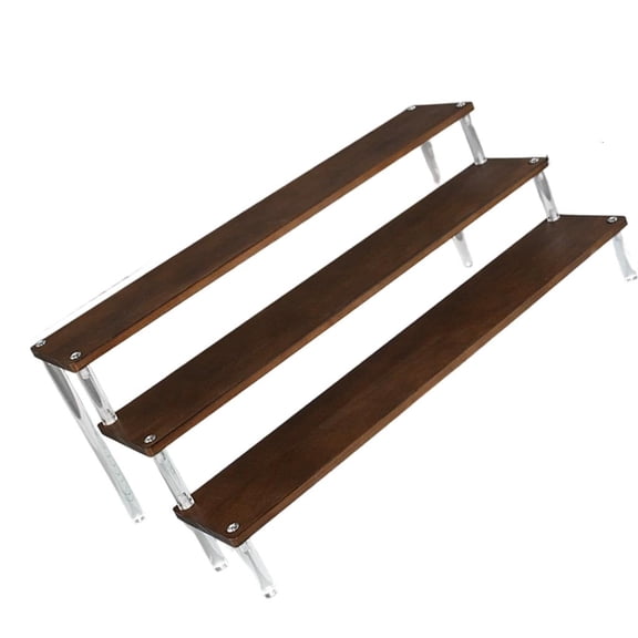 Giaone Wood Staircase Showcase Shelf Multi Levels Display Stand For Figurines And Miniature Desserts Pastries