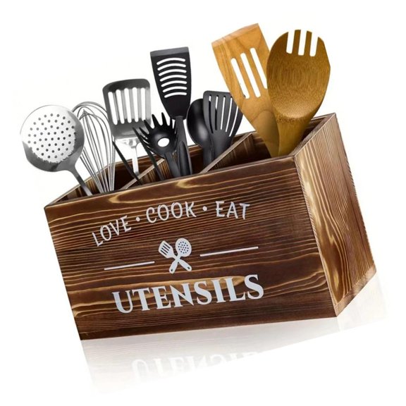 Giaone Wooden Utensils Tray With Protective Coating For Sturdy Use Home Or Camping