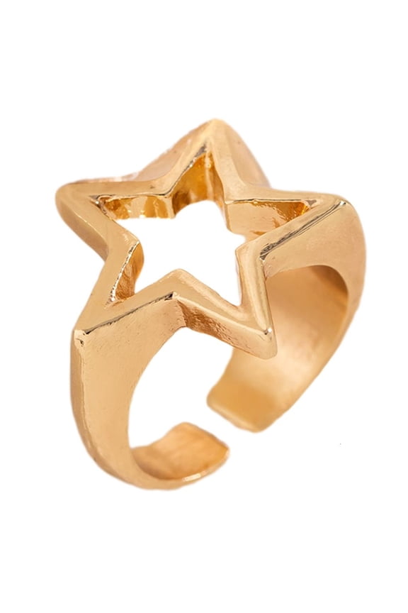 Y2K Style Silver/Gold Opening Rings Adjustable Rings Party Jewelry Accessory