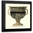 thumbnail image 1 of Giardini 15x15 Black Modern Framed Museum Art Print Titled - Crackled Large Giardini Urn II, 1 of 5