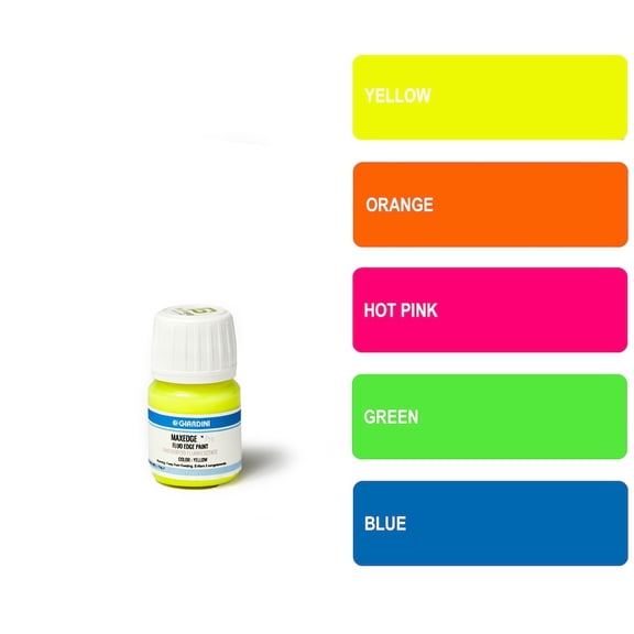 Giardini Fluorescent Italian Edge Paint, 5 Colors, 2 Sizes