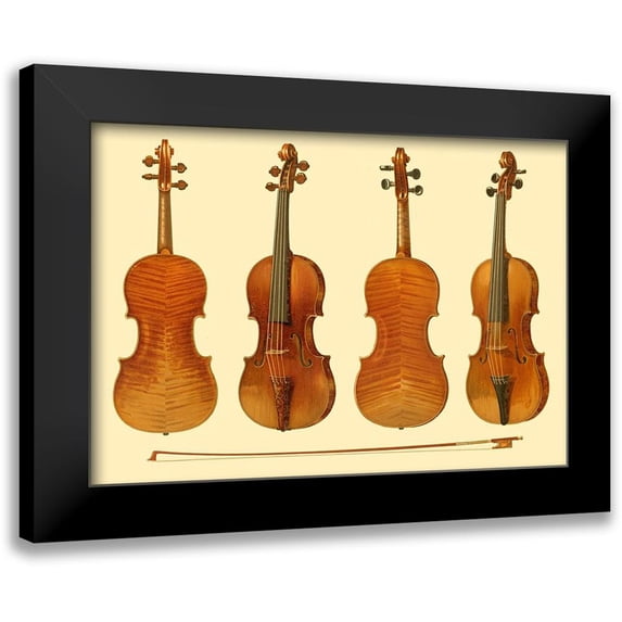 Gibb, William 14x11 Black Modern Framed Museum Art Print Titled - Antique Violins I
