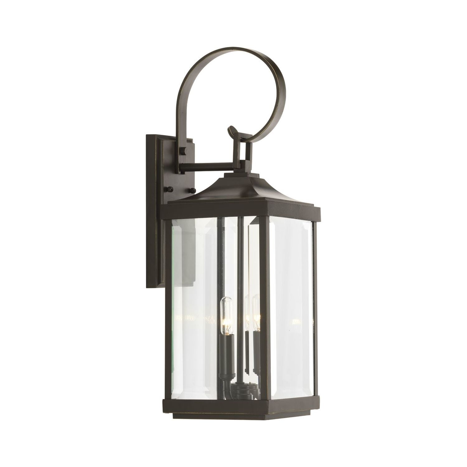 Antique Bronze Traditional 2-Light Outdoor Wall Lantern