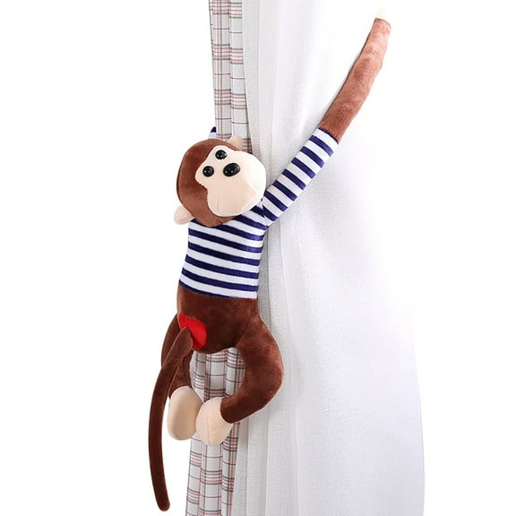 Gibbon Plush Toy 60CM Hanging Stuffed Monkey Doll, Soft Long Arm Animal Toy for Kids Home Decor Gift, Dark Brown