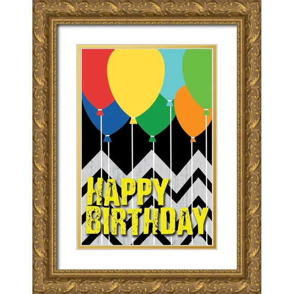 Gibbons, Lauren 11x14 Gold Ornate Wood Framed with Double Matting Museum Art Print Titled - Birthday