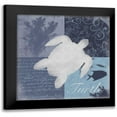 thumbnail image 1 of Gibbons, Lauren 12x12 Black Modern Framed Museum Art Print Titled - Beach Turtle, 1 of 5