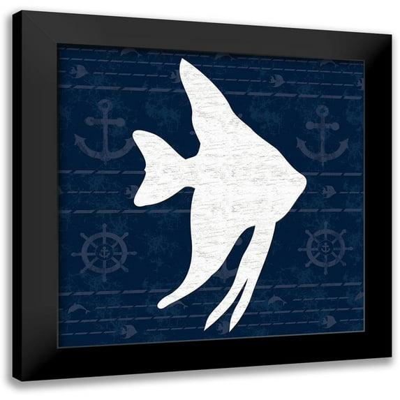 Gibbons, Lauren 12x12 Black Modern Framed Museum Art Print Titled - Fish 2