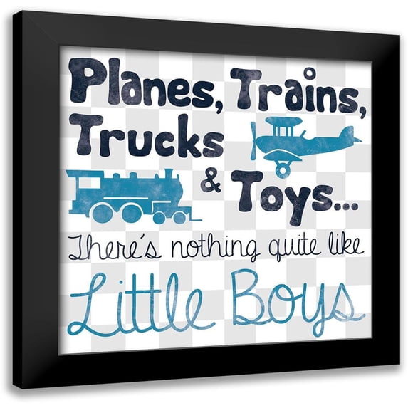 Gibbons, Lauren 12x12 Black Modern Framed Museum Art Print Titled - Little Boys