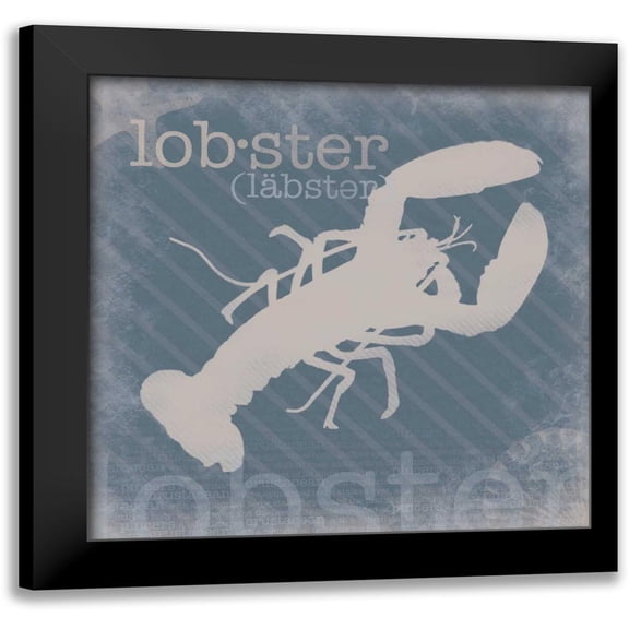 Gibbons, Lauren 12x12 Black Modern Framed Museum Art Print Titled - Lobster Definition