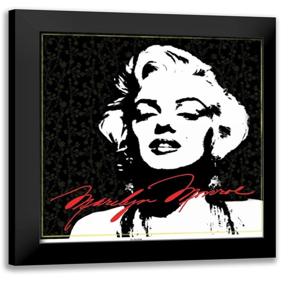 Gibbons, Lauren 12x12 Black Modern Framed Museum Art Print Titled - Marilyn Portrait E