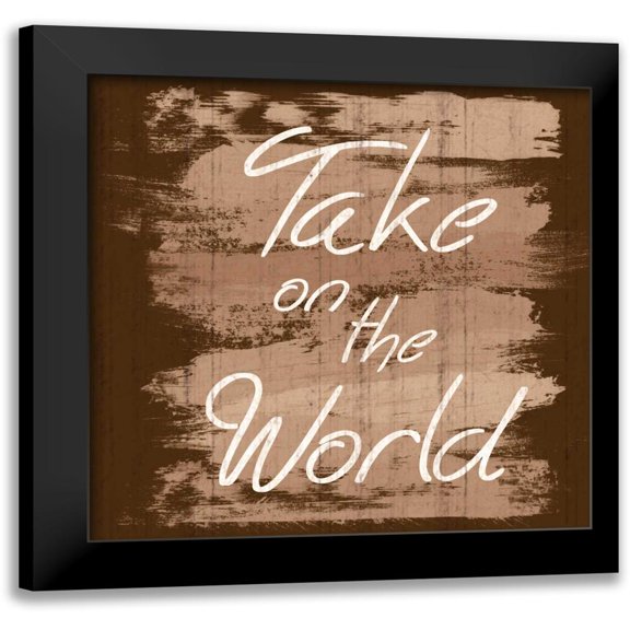 Gibbons, Lauren 12x12 Black Modern Framed Museum Art Print Titled - Take The World