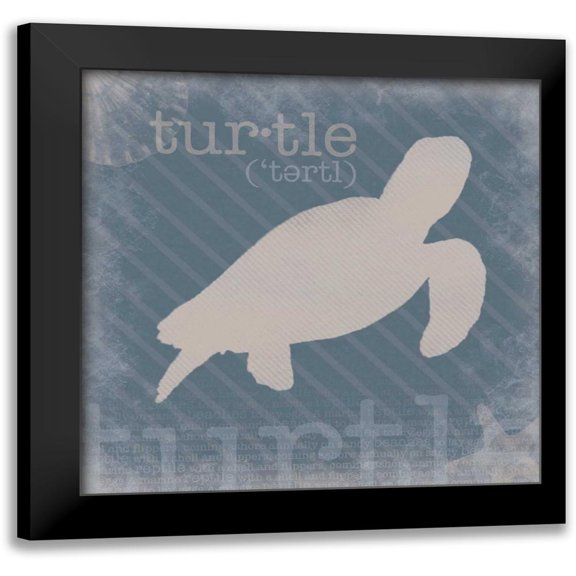 Gibbons, Lauren 12x12 Black Modern Framed Museum Art Print Titled - Turtle Definition