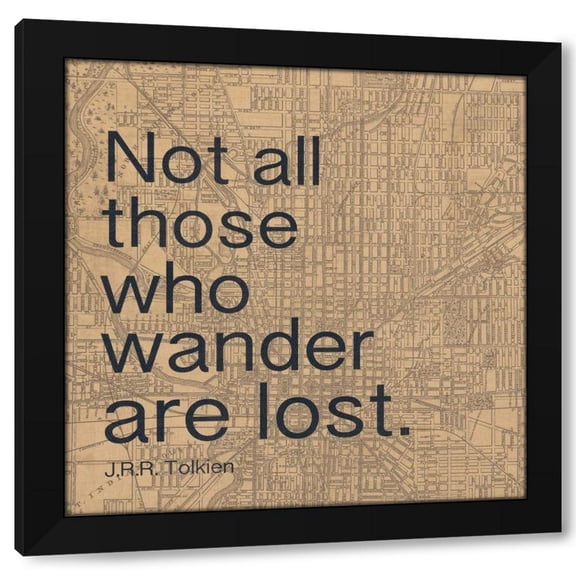Lauren Gibbons 12x12 Black Modern Wood Framed Wall Art Titled - Wander