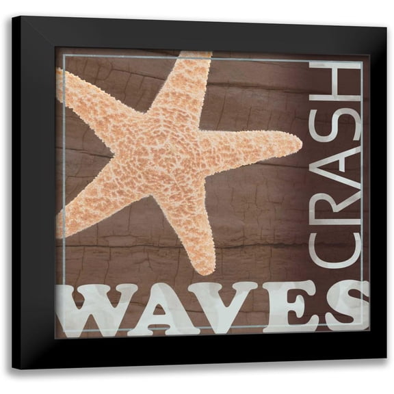 Gibbons, Lauren 12x12 Black Modern Framed Museum Art Print Titled - Waves Crash