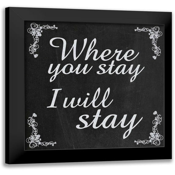 Gibbons, Lauren 12x12 Black Modern Framed Museum Art Print Titled - Where Stay 4b