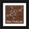 thumbnail image 1 of Gibbons, Lauren 12x12 Black Ornate Wood Framed with Double Matting Museum Art Print Titled - Beer Molecule Brown, 1 of 4