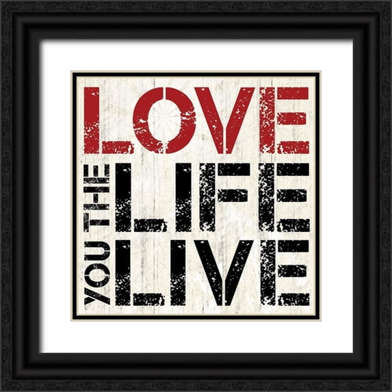 Gibbons, Lauren 12x12 Black Ornate Wood Framed with Double Matting Museum Art Print Titled - Love Live