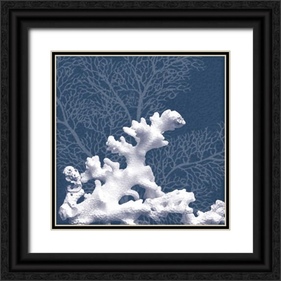 Gibbons, Lauren 12x12 Black Ornate Wood Framed with Double Matting Museum Art Print Titled - Sea Coral 1