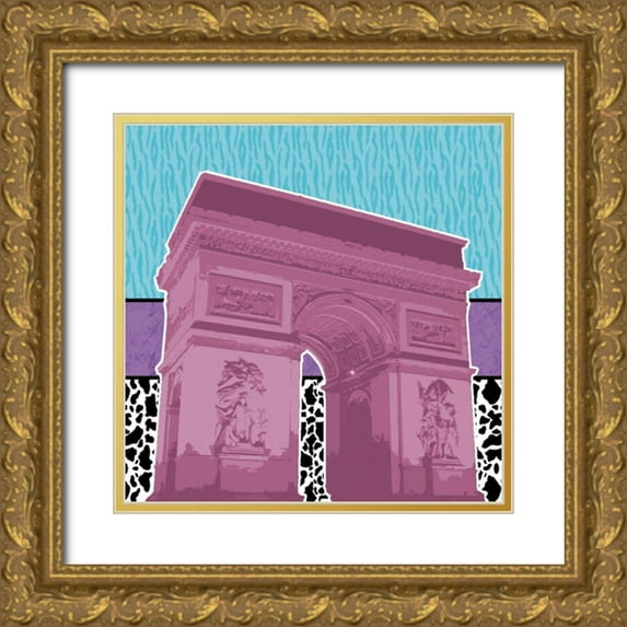 Gibbons, Lauren 12x12 Gold Ornate Wood Framed with Double Matting Museum Art Print Titled - Highlighter Triomphe