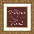 thumbnail image 1 of Gibbons, Lauren 12x12 Gold Ornate Wood Framed with Double Matting Museum Art Print Titled - Love is Patient, 1 of 4