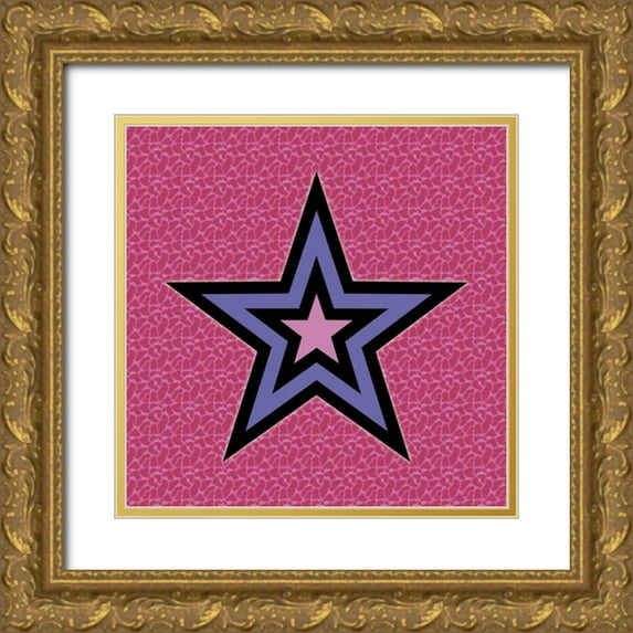 Gibbons, Lauren 12x12 Gold Ornate Wood Framed with Double Matting Museum Art Print Titled - Star C