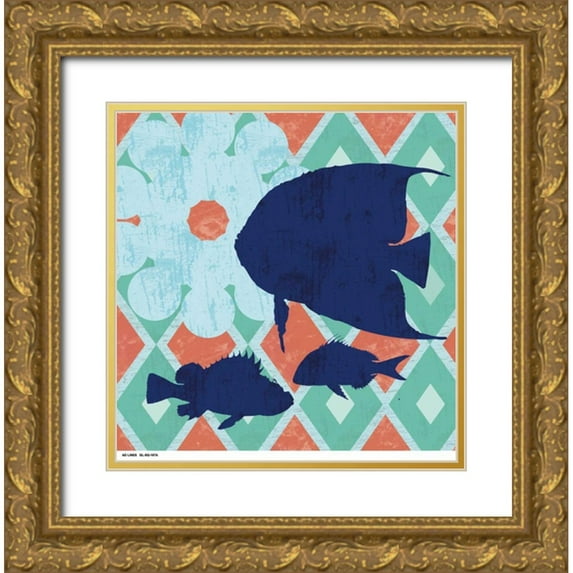 Gibbons, Lauren 12x12 Gold Ornate Wood Framed with Double Matting Museum Art Print Titled - The Sea