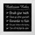 thumbnail image 1 of Gibbons, Lauren 12x12 White Modern Wood Framed Museum Art Print Titled - Bathroom Rules, 1 of 4