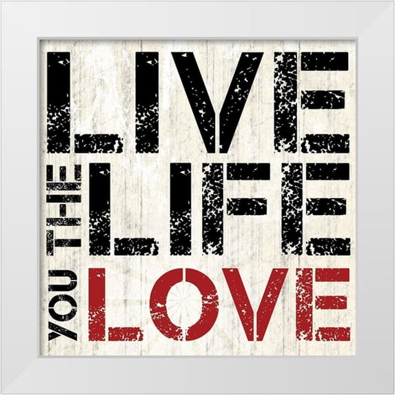 Gibbons, Lauren 12x12 White Modern Wood Framed Museum Art Print Titled - Live Love