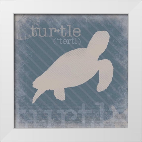 Gibbons, Lauren 12x12 White Modern Wood Framed Museum Art Print Titled - Turtle Definition