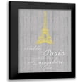 thumbnail image 1 of Gibbons, Lauren 12x14 Black Modern Framed Museum Art Print Titled - Paris Quote Gray, 1 of 5