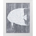 thumbnail image 1 of Gibbons, Lauren 12x14 White Modern Wood Framed Museum Art Print Titled - Fish Wood Panel, 1 of 4