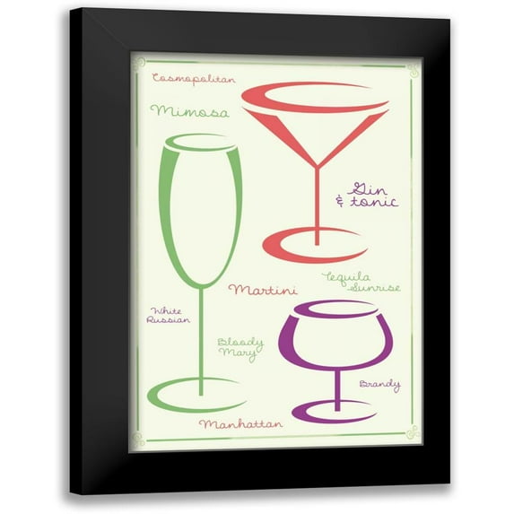 Gibbons, Lauren 13x18 Black Modern Framed Museum Art Print Titled - Favorite Drink 2 C