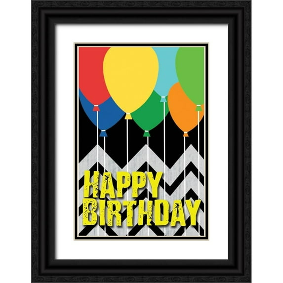 Gibbons, Lauren 13x18 Black Ornate Wood Framed with Double Matting Museum Art Print Titled - Birthday