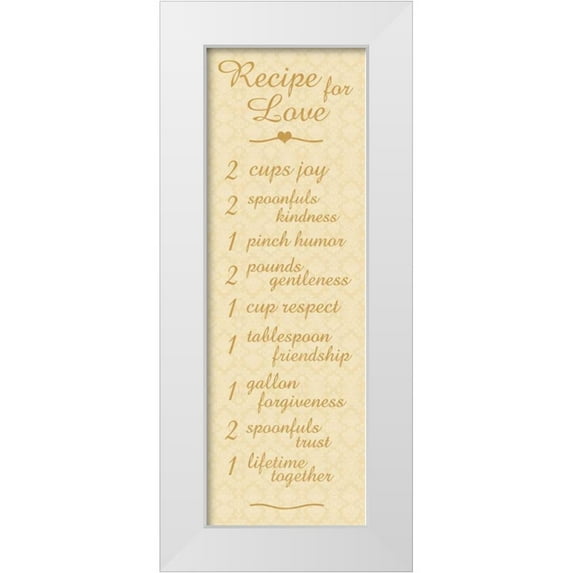 Gibbons, Lauren 13x32 White Modern Wood Framed Museum Art Print Titled - Recipe 2