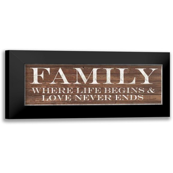 Gibbons, Lauren 14x7 Black Modern Framed Museum Art Print Titled - Family Border