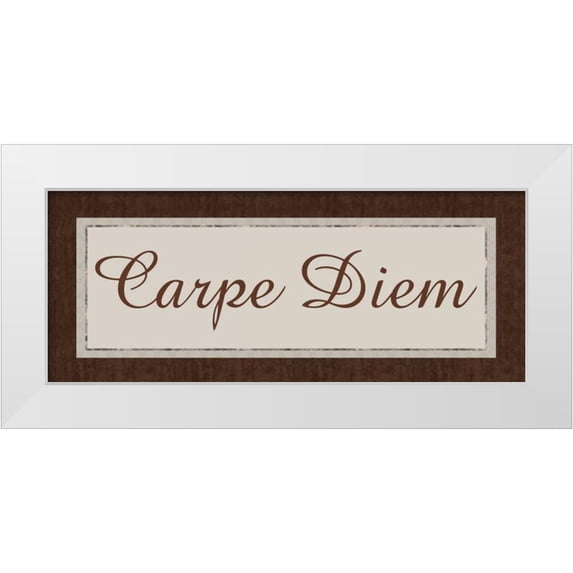 Gibbons, Lauren 14x8 White Modern Wood Framed Museum Art Print Titled - Carpe Diem