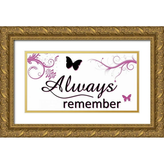 Gibbons, Lauren 14x9 Gold Ornate Wood Framed with Double Matting Museum Art Print Titled - Always