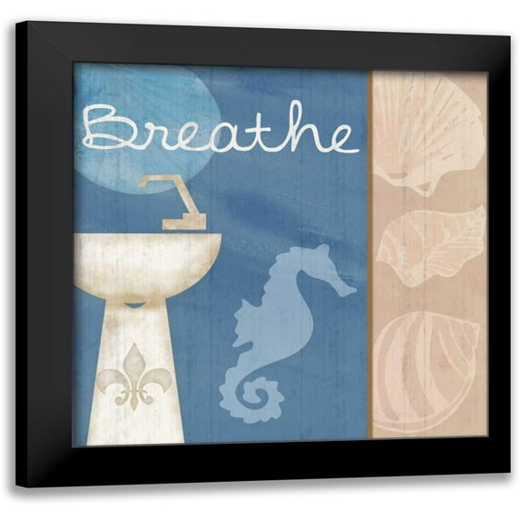Gibbons, Lauren 15x15 Black Modern Framed Museum Art Print Titled - Breathe Sink