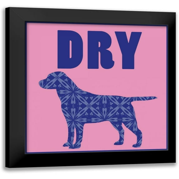 Gibbons, Lauren 15x15 Black Modern Framed Museum Art Print Titled - Dry Dog